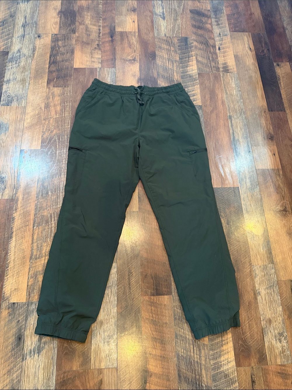 WomensโOlive Green fleece lined Jogger Pants - Elastic Waist & Cuffs 14 (5000H)